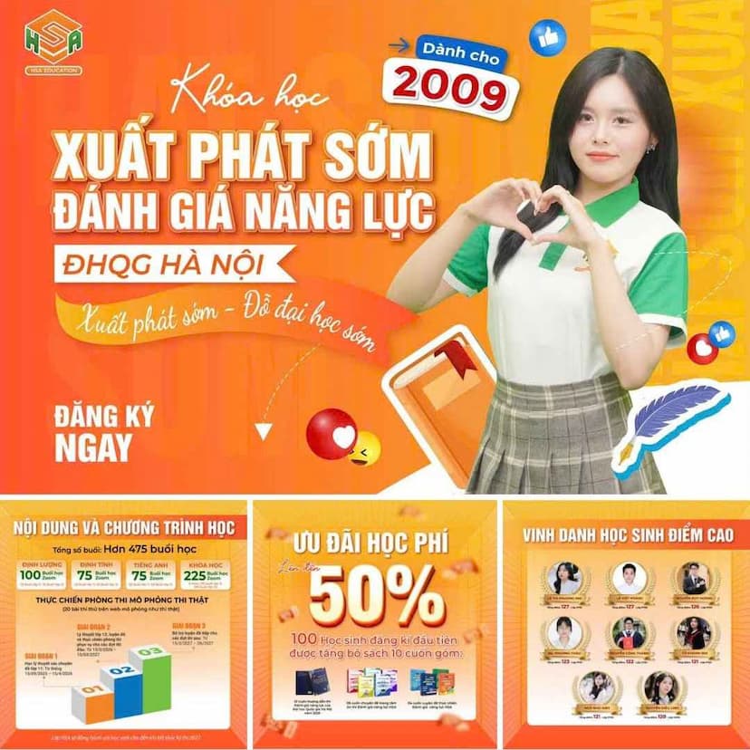 2K9.NT01 KHÓA ÔN XUẤT PHÁT SỚM NỀN TẢNG LỚP 11 VÀ LỚP 12 KỲ THI ĐÁNH GIÁ NĂNG LỰC ĐHQG HÀ NỘI